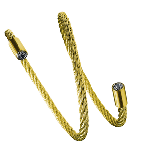 Gold Plated Stainless Steel Cable Bracelet