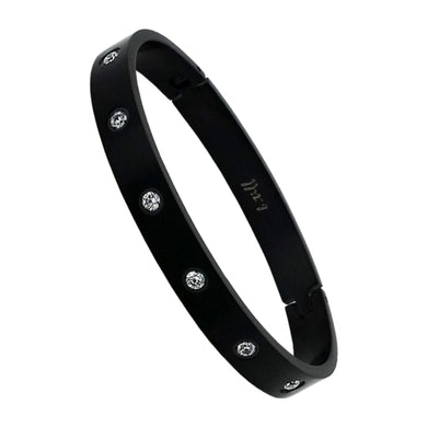 Black Anodized Stainless Steel Bracelet.