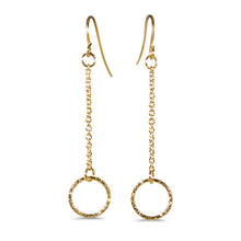 Gold Dangle Circle Earrings