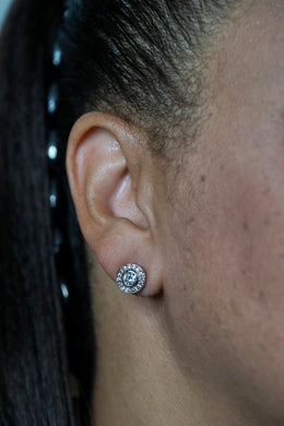 Halo Cubic Zirconia Earrings