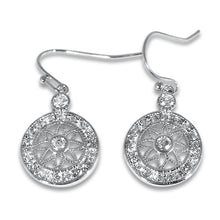 Silver Art Deco style earrings. 