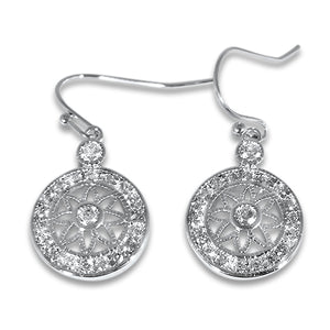Silver Art Deco style earrings. 