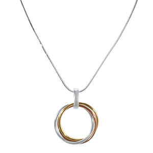 Tri-Color Rings Necklace