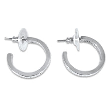 Silver Eternity Hoop Earrings