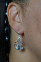 Sterling Silver Tree of Life earrings. .925 silver